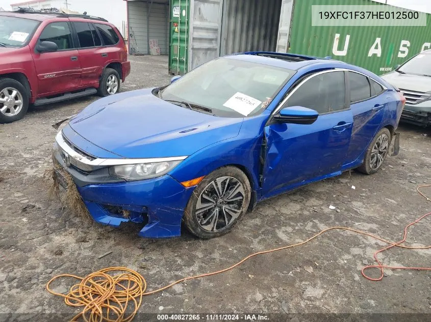 2017 Honda Civic Ex-T VIN: 19XFC1F37HE012500 Lot: 40827265