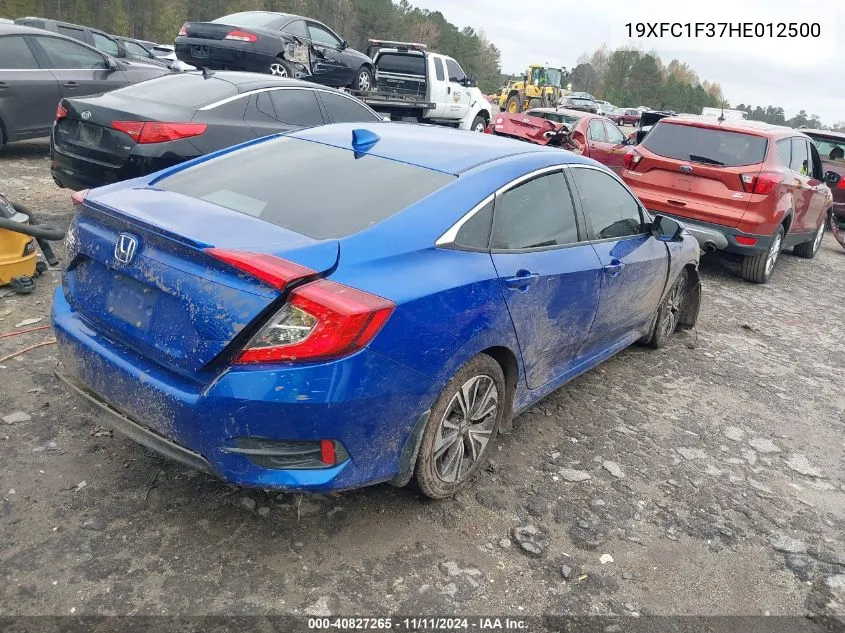 2017 Honda Civic Ex-T VIN: 19XFC1F37HE012500 Lot: 40827265