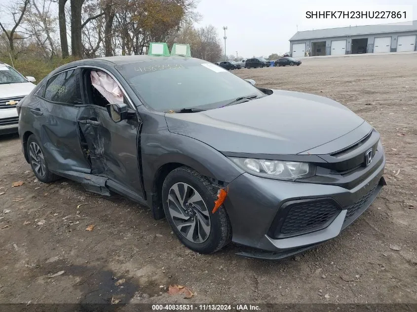 2017 Honda Civic Lx VIN: SHHFK7H23HU227861 Lot: 40835531