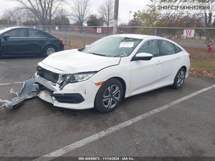 2017 Honda Civic Lx VIN: 2HGFC2F5XHH528069 Lot: 40845672