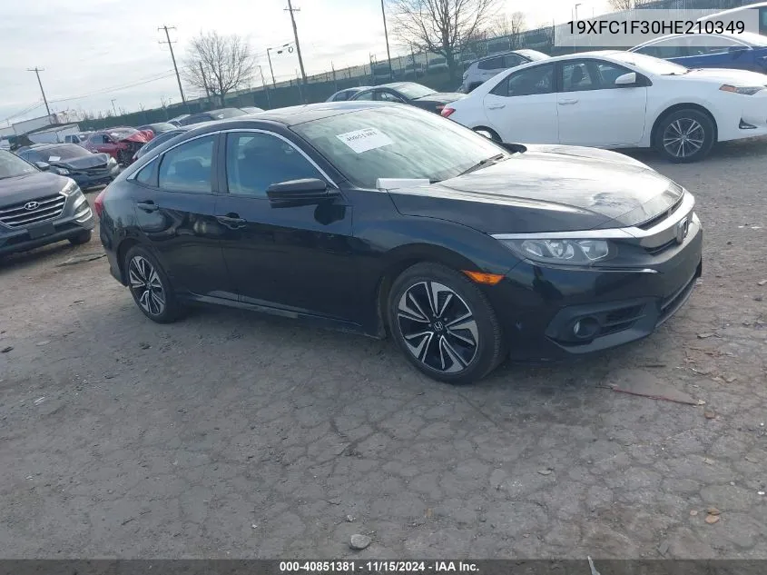 2017 Honda Civic Ex-T VIN: 19XFC1F30HE210349 Lot: 40851381