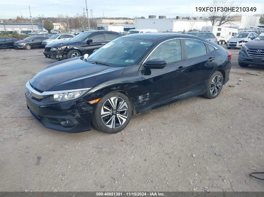 2017 Honda Civic Ex-T VIN: 19XFC1F30HE210349 Lot: 40851381