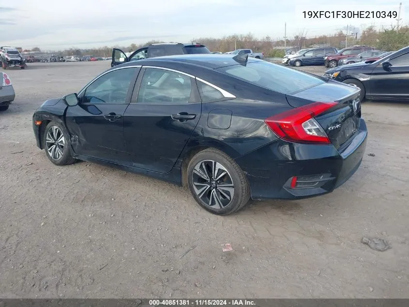 2017 Honda Civic Ex-T VIN: 19XFC1F30HE210349 Lot: 40851381