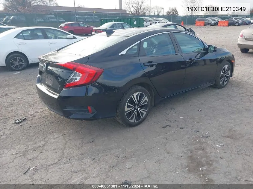 2017 Honda Civic Ex-T VIN: 19XFC1F30HE210349 Lot: 40851381