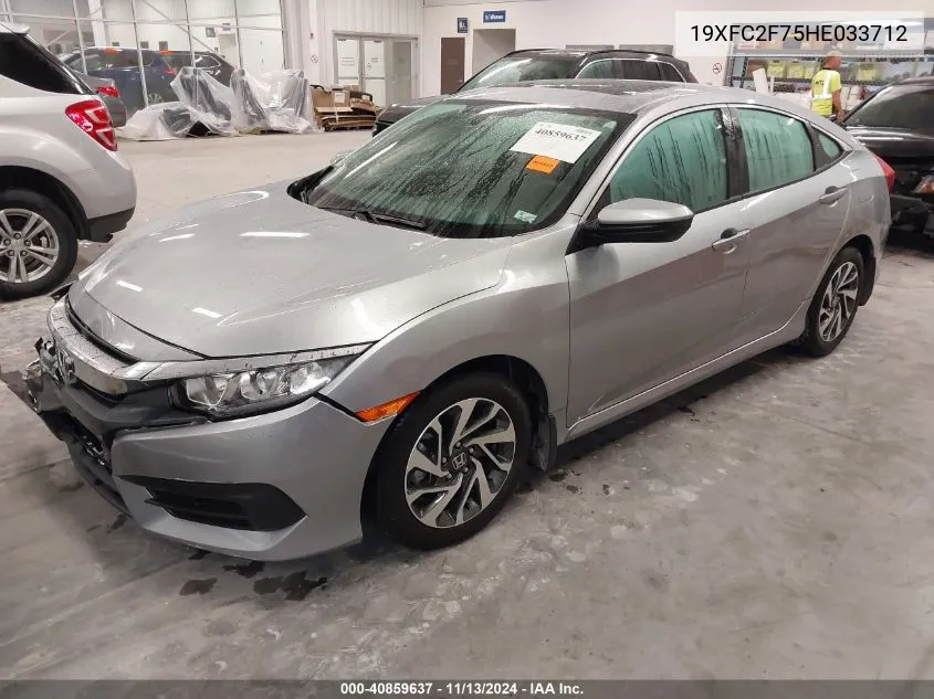 2017 Honda Civic Ex VIN: 19XFC2F75HE033712 Lot: 40859637