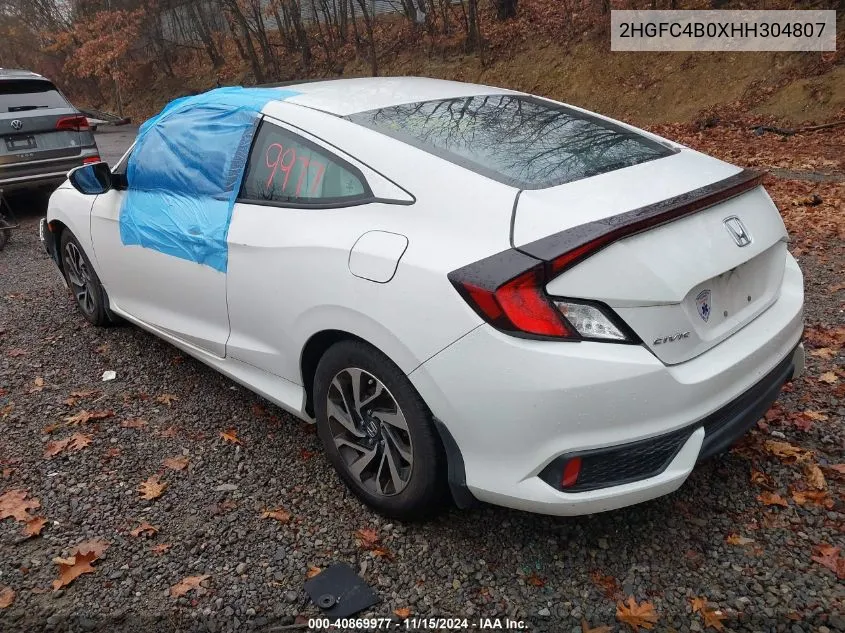 2017 Honda Civic Lx-P VIN: 2HGFC4B0XHH304807 Lot: 40869977