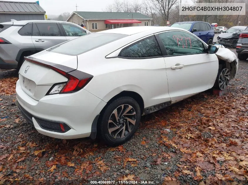 2017 Honda Civic Lx-P VIN: 2HGFC4B0XHH304807 Lot: 40869977