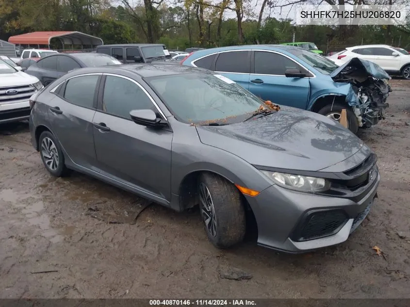 2017 Honda Civic Lx VIN: SHHFK7H25HU206820 Lot: 40870146