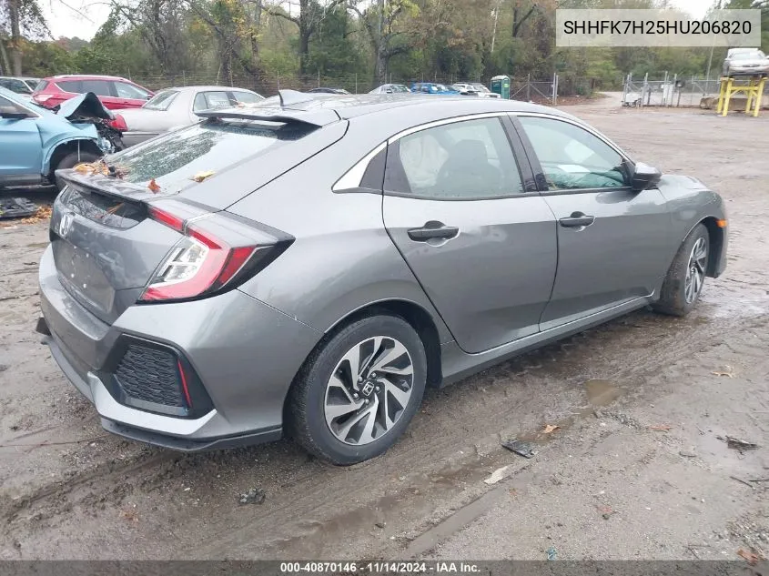 2017 Honda Civic Lx VIN: SHHFK7H25HU206820 Lot: 40870146