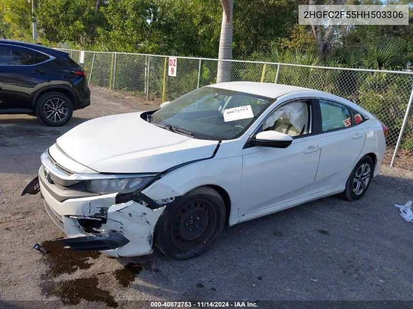 2017 Honda Civic Lx VIN: 2HGFC2F55HH503306 Lot: 40872753