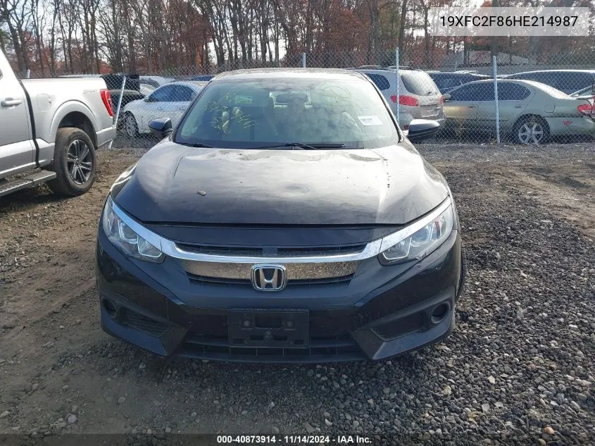 2017 Honda Civic Ex VIN: 19XFC2F86HE214987 Lot: 40873914