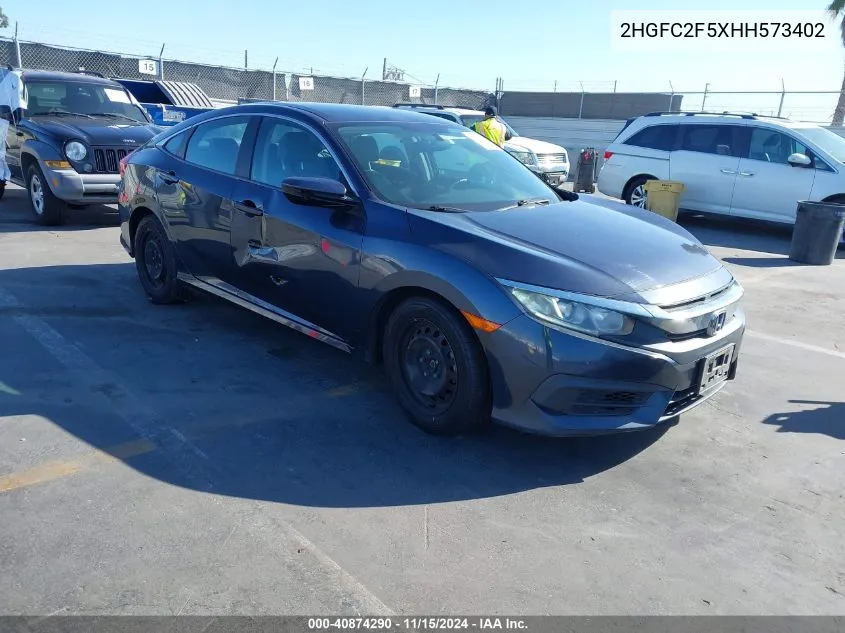 2017 Honda Civic Lx VIN: 2HGFC2F5XHH573402 Lot: 40874290