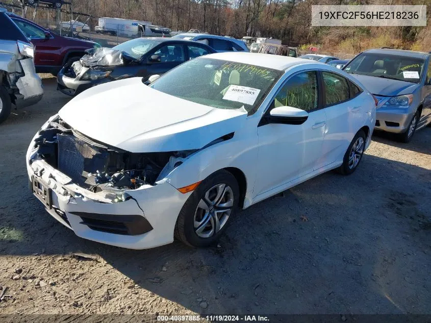 2017 Honda Civic Lx VIN: 19XFC2F56HE218236 Lot: 40897885