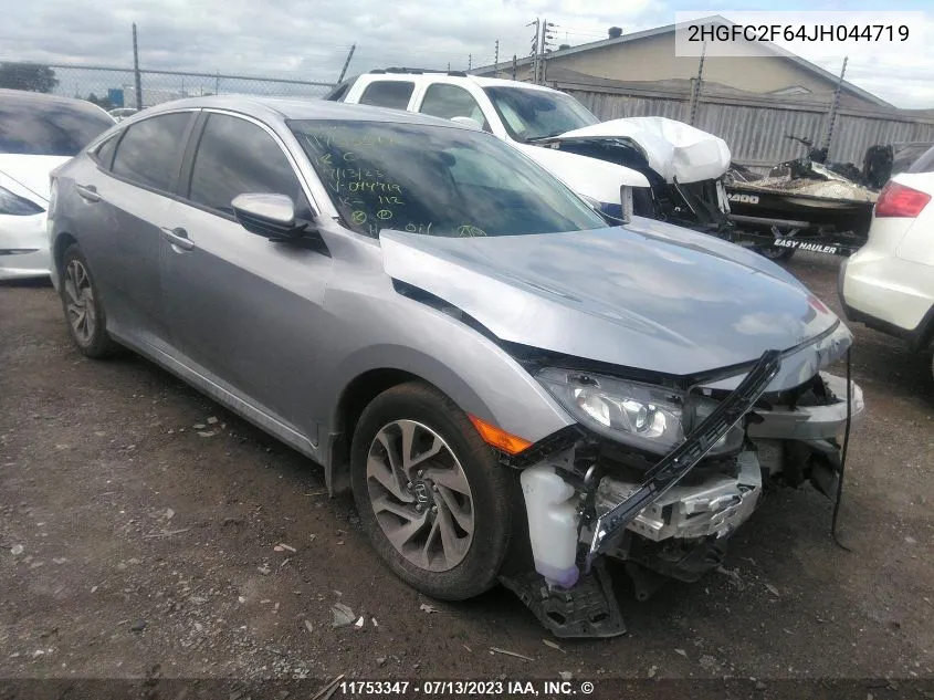 2HGFC2F64JH044719 2018 Honda Civic Lx