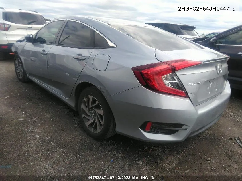 2HGFC2F64JH044719 2018 Honda Civic Lx