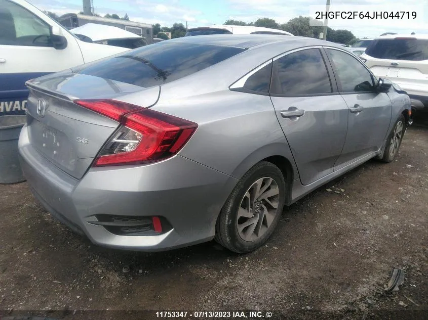 2HGFC2F64JH044719 2018 Honda Civic Lx