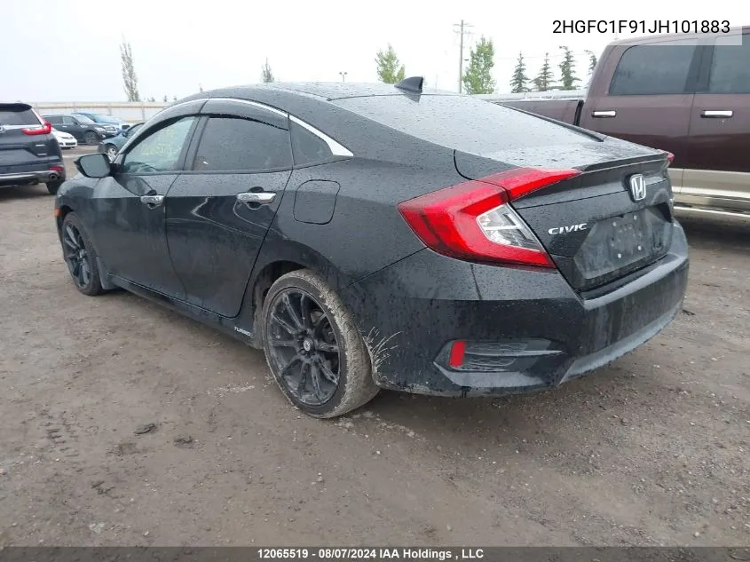 2018 Honda Civic Touring VIN: 2HGFC1F91JH101883 Lot: 12065519