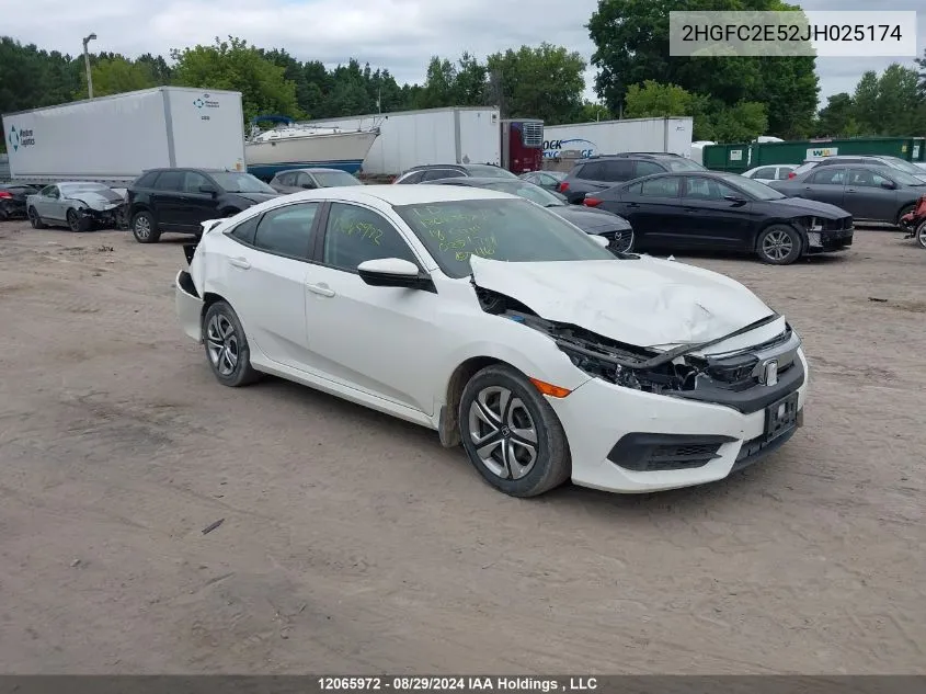 2018 Honda Civic Sedan VIN: 2HGFC2E52JH025174 Lot: 12065972