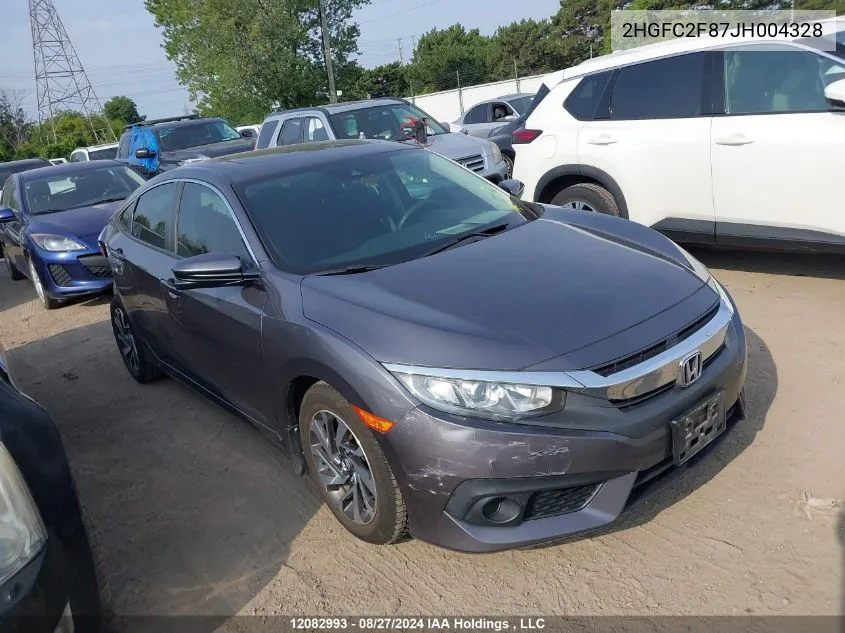 2018 Honda Civic Sedan VIN: 2HGFC2F87JH004328 Lot: 12082993