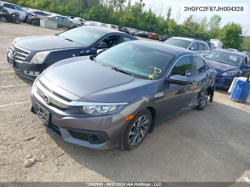 2018 Honda Civic Sedan VIN: 2HGFC2F87JH004328 Lot: 12082993