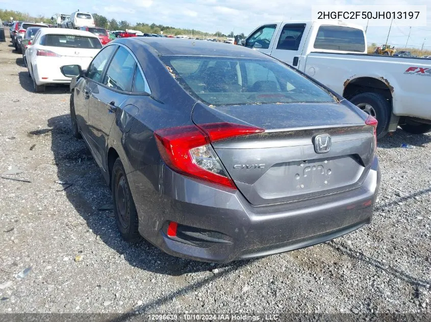 2018 Honda Civic Sedan VIN: 2HGFC2F50JH013197 Lot: 12096639