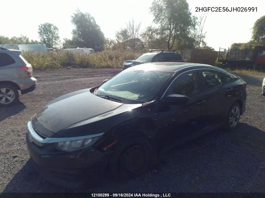 2018 Honda Civic Lx VIN: 2HGFC2E56JH026991 Lot: 12100299