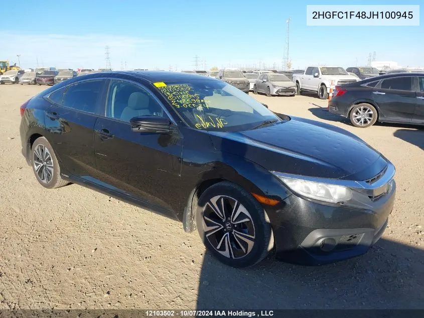 2018 Honda Civic VIN: 2HGFC1F48JH100945 Lot: 12103502