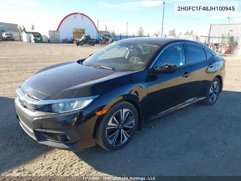 2018 Honda Civic VIN: 2HGFC1F48JH100945 Lot: 12103502