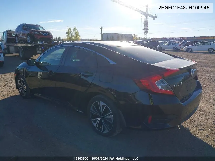 2018 Honda Civic VIN: 2HGFC1F48JH100945 Lot: 12103502