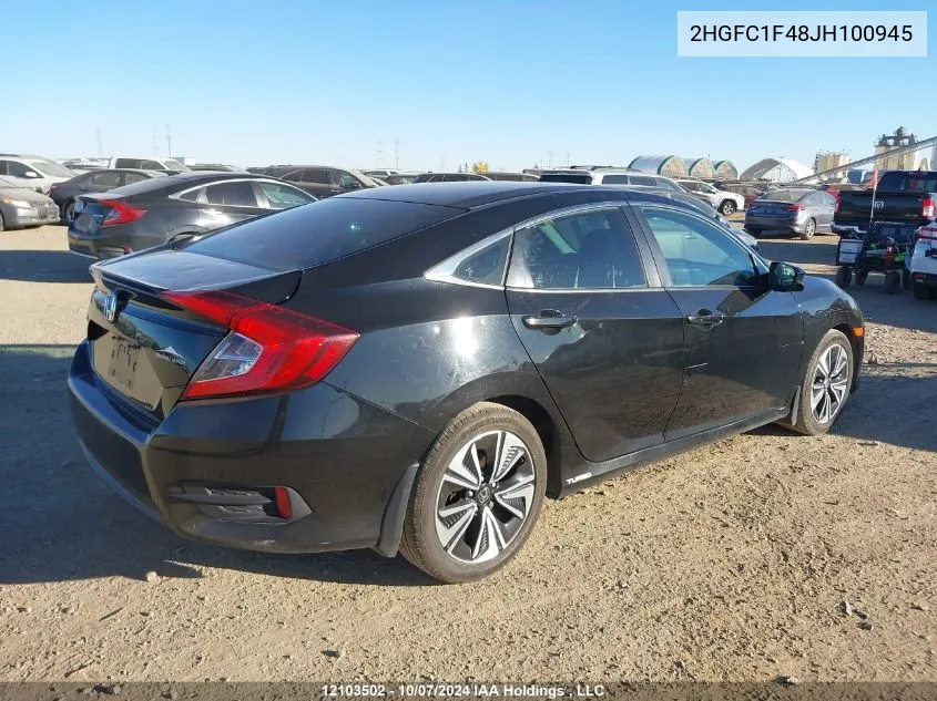 2018 Honda Civic VIN: 2HGFC1F48JH100945 Lot: 12103502