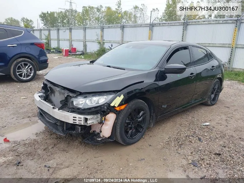 SHHFK7H34JU300167 2018 Honda Civic Lx