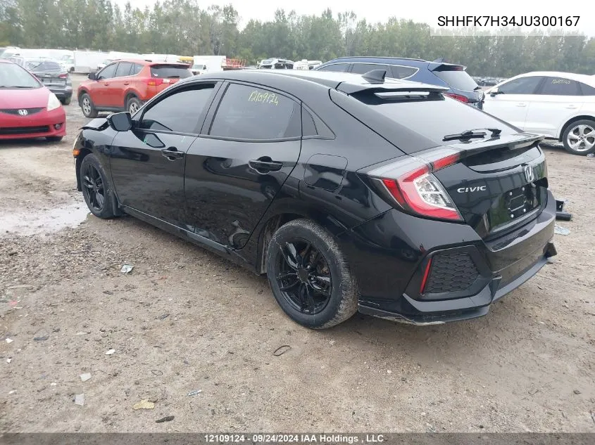 SHHFK7H34JU300167 2018 Honda Civic Lx