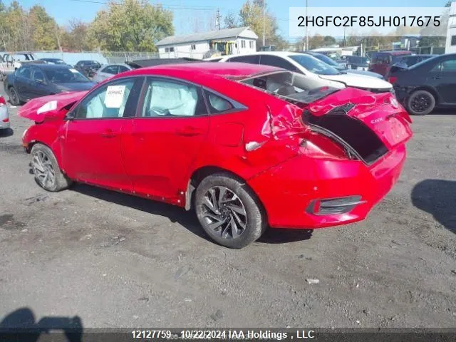 2HGFC2F85JH017675 2018 Honda Civic Ex 4Dr