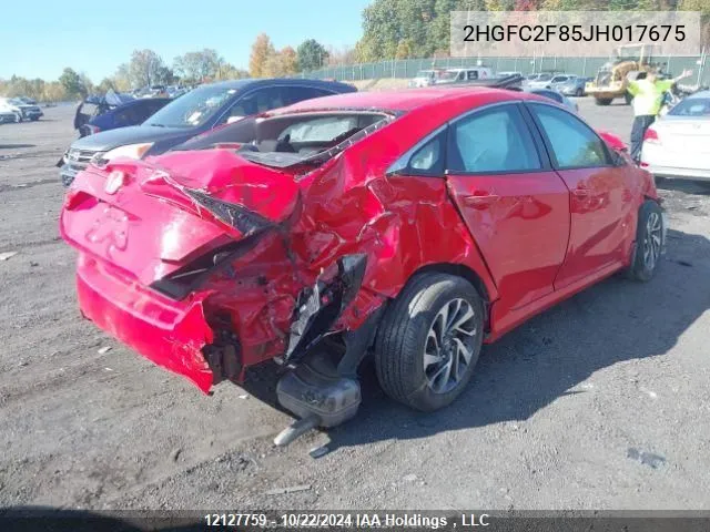 2HGFC2F85JH017675 2018 Honda Civic Ex 4Dr