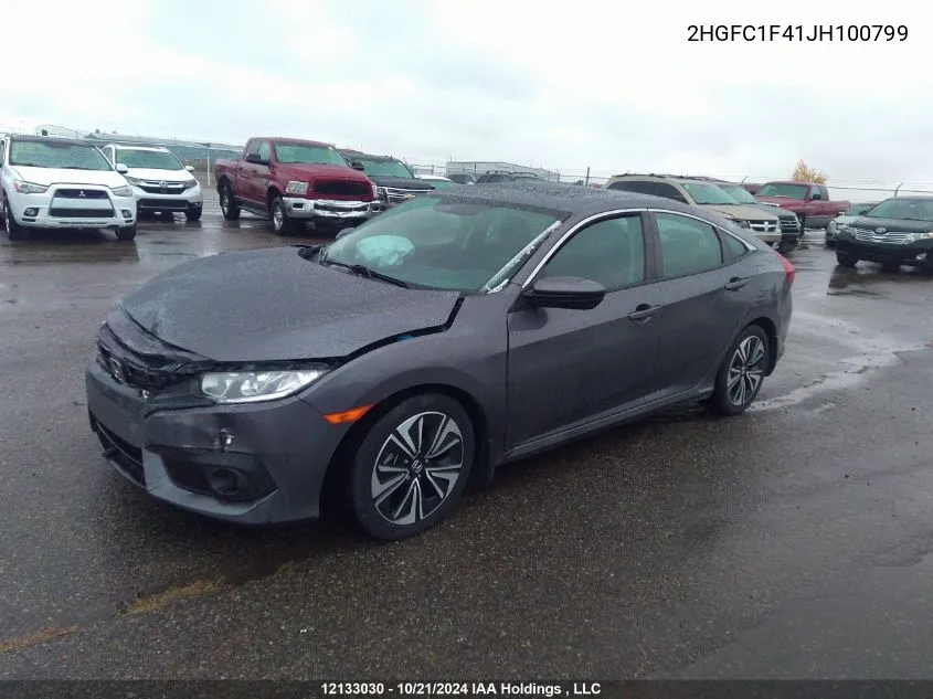 2018 Honda Civic Sedan VIN: 2HGFC1F41JH100799 Lot: 12133030