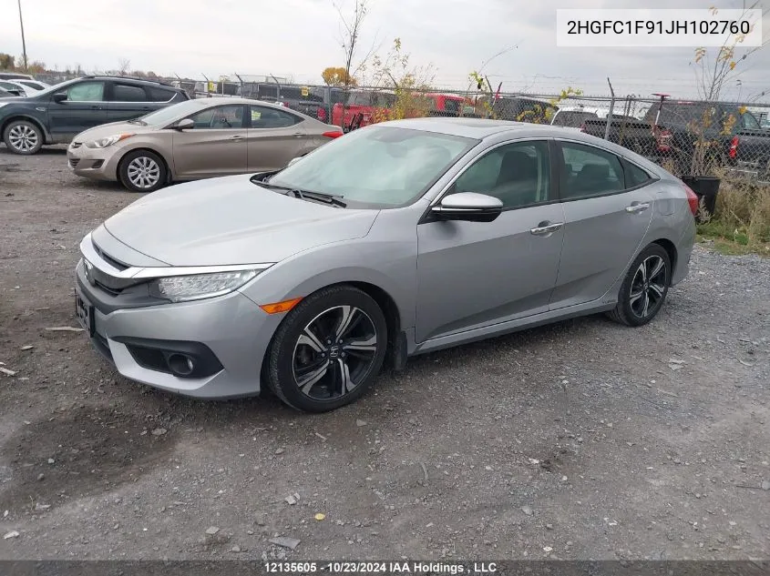 2018 Honda Civic Sedan VIN: 2HGFC1F91JH102760 Lot: 12135605