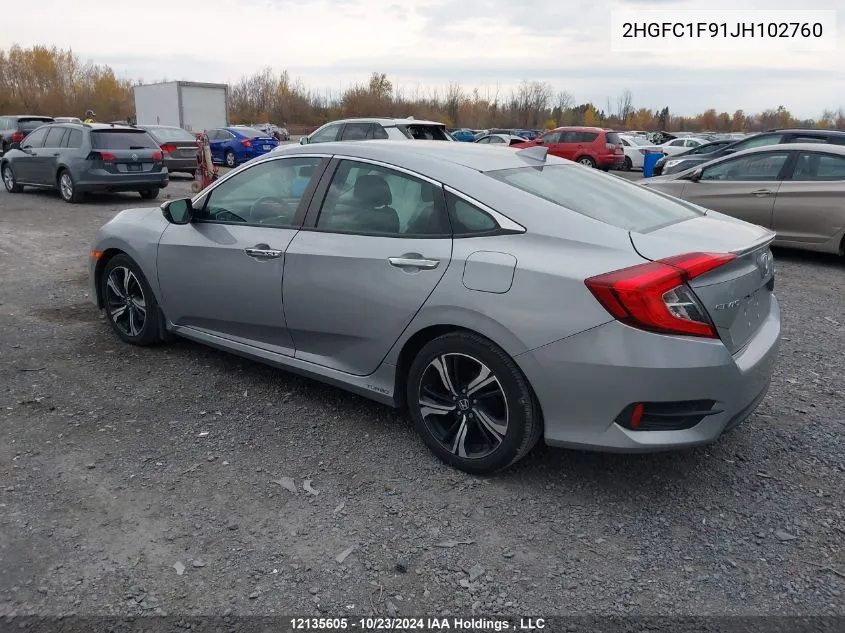 2018 Honda Civic Sedan VIN: 2HGFC1F91JH102760 Lot: 12135605