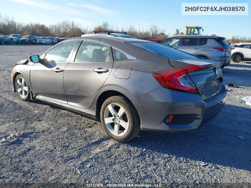 2018 Honda Civic Sedan VIN: 2HGFC2F6XJH038570 Lot: 12137476