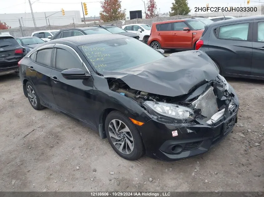 2018 Honda Civic Sedan VIN: 2HGFC2F60JH033300 Lot: 12138506