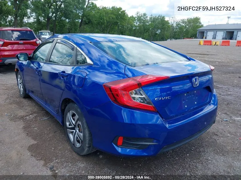 2018 Honda Civic Lx VIN: 2HGFC2F59JH527324 Lot: 39505892