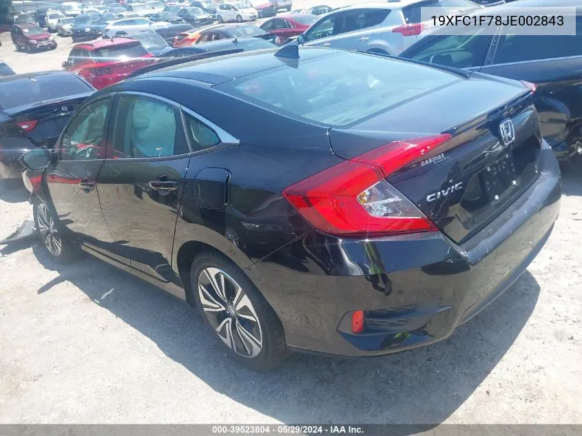 19XFC1F78JE002843 2018 Honda Civic Ex-L