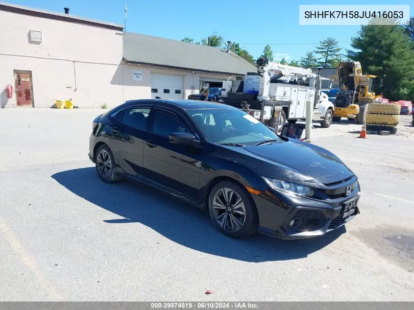 2018 Honda Civic Ex VIN: SHHFK7H58JU416053 Lot: 39574519