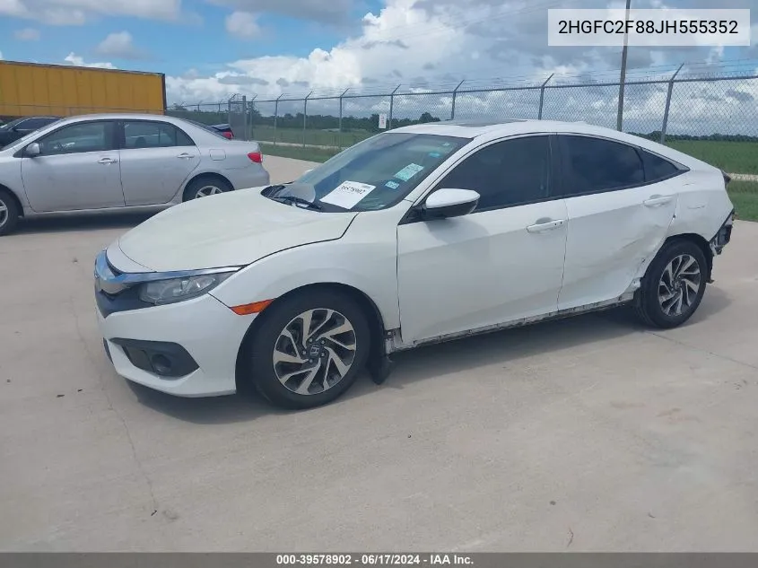 2018 Honda Civic Ex VIN: 2HGFC2F88JH555352 Lot: 39578902