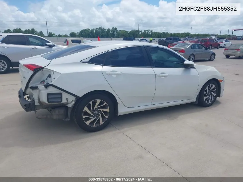 2018 Honda Civic Ex VIN: 2HGFC2F88JH555352 Lot: 39578902