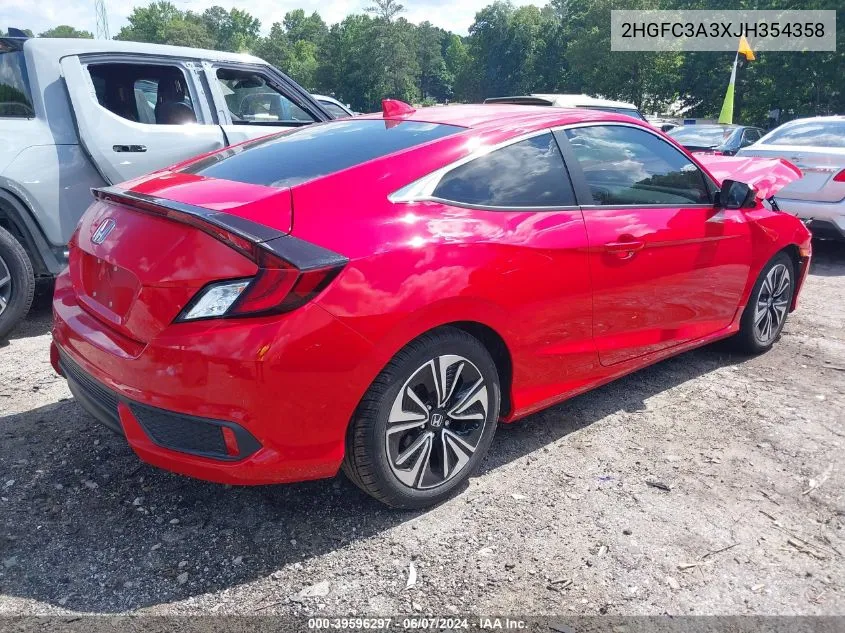 2018 Honda Civic Ex-T VIN: 2HGFC3A3XJH354358 Lot: 39596297