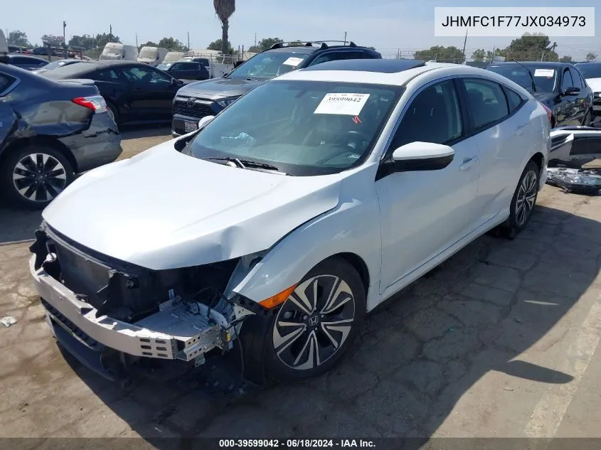 2018 Honda Civic Ex-L VIN: JHMFC1F77JX034973 Lot: 39599042