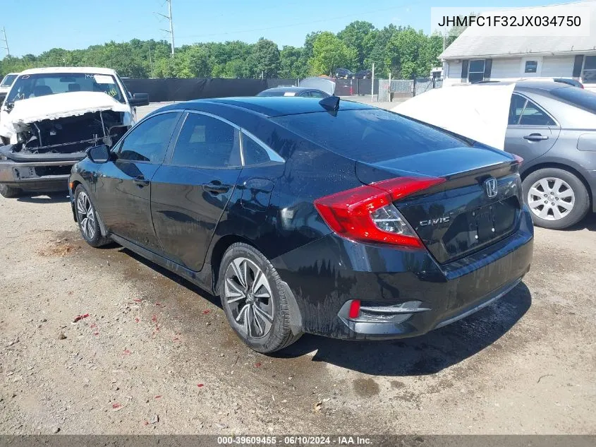 2018 Honda Civic Ex-T VIN: JHMFC1F32JX034750 Lot: 39609455