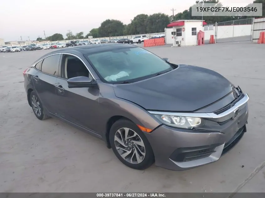 19XFC2F7XJE003546 2018 Honda Civic Ex