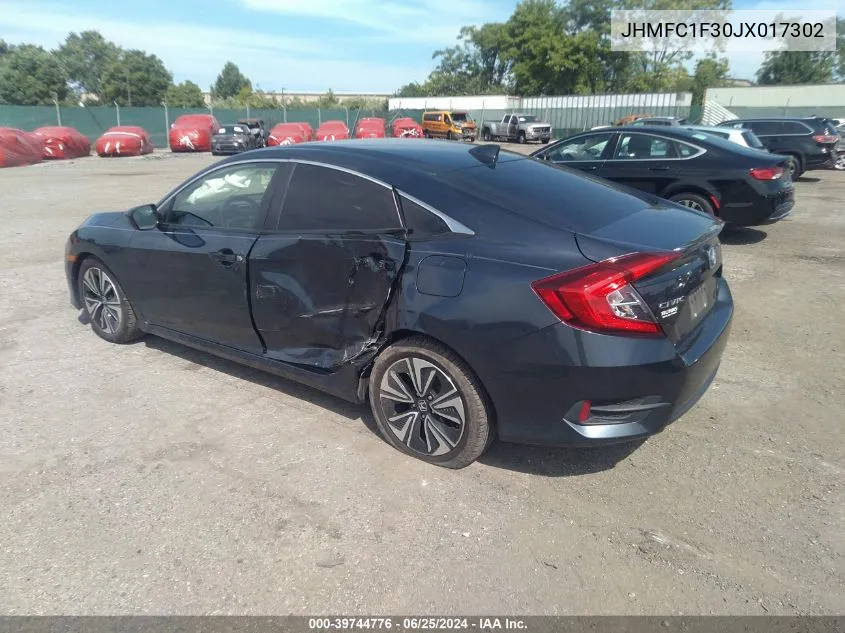 JHMFC1F30JX017302 2018 Honda Civic Ex-T