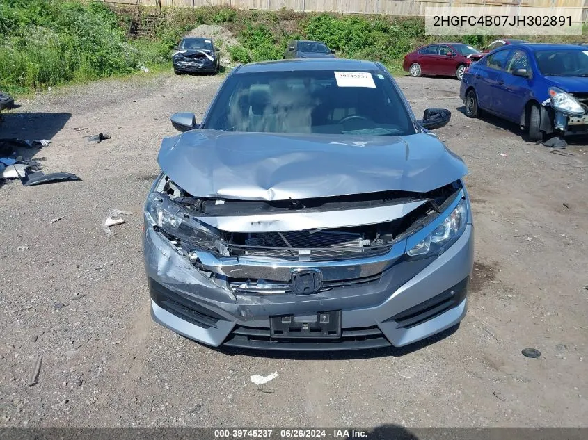 2HGFC4B07JH302891 2018 Honda Civic Lx-P